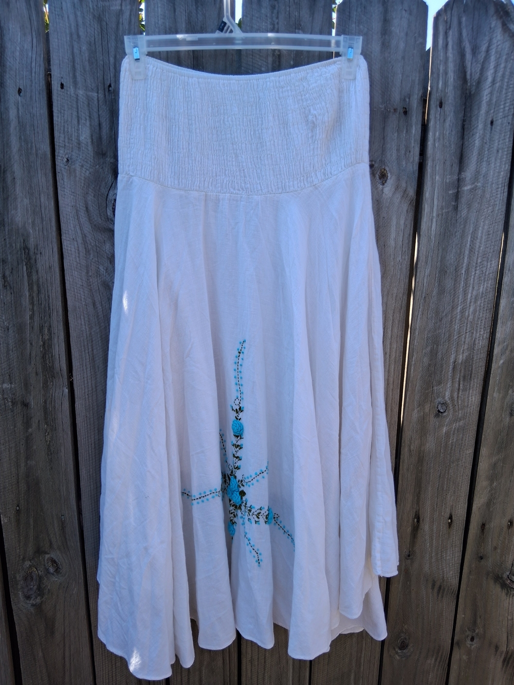 Gypsy Rose Bohemian Strapless Tube Dress Size F (one size) Embroidered Detail